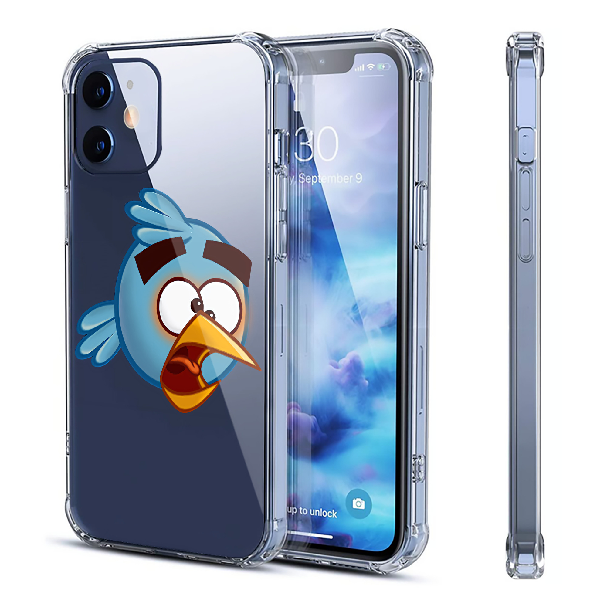 （画像用） Angry Birds アングリーバード 【iPhone 12シリーズ対応】透明スマホケース（クリアソフトケース）
